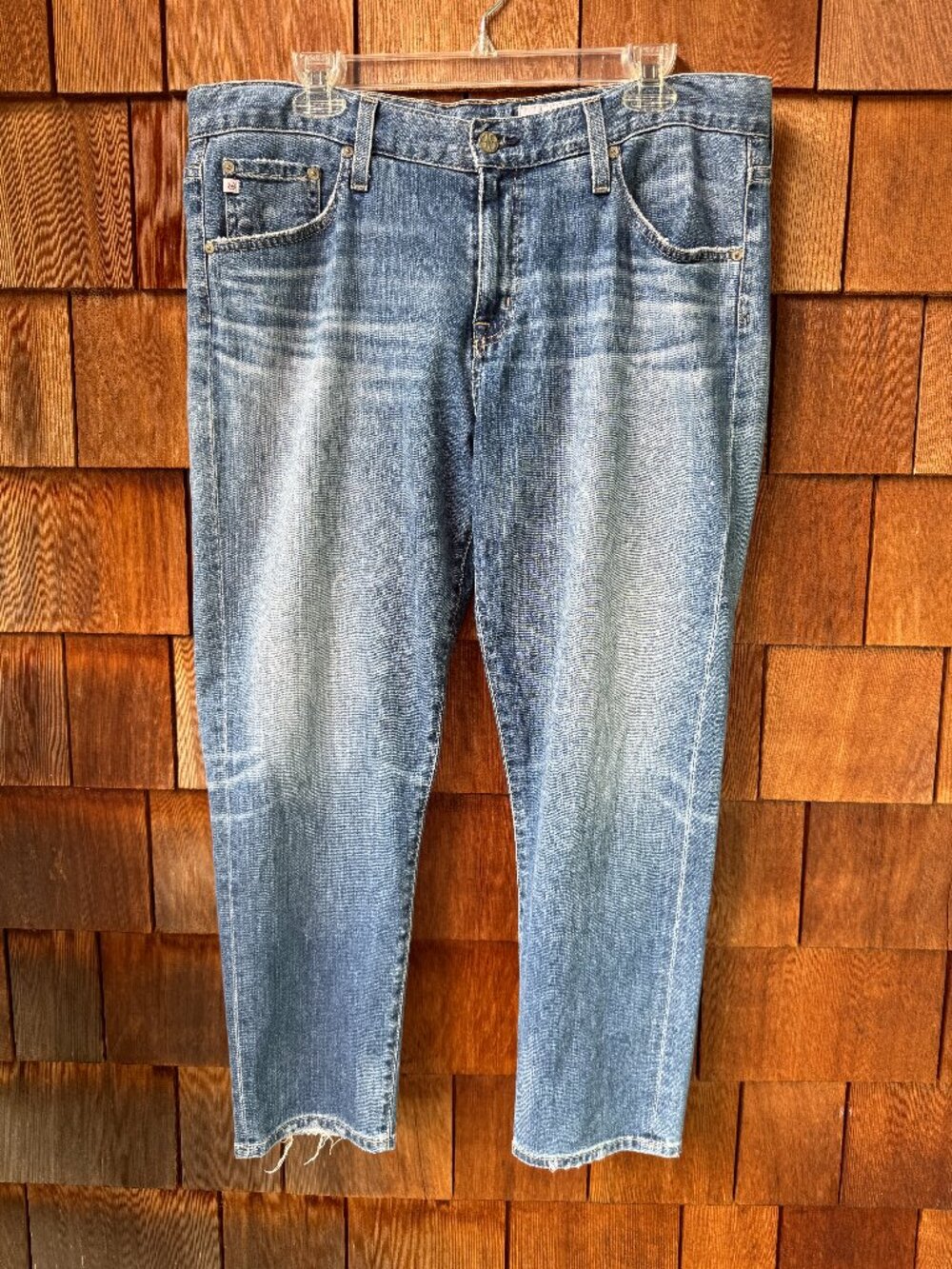 AG Adriano Goldschmied Ex Boyfriend Slim Distressed Jeans Women’s 32R